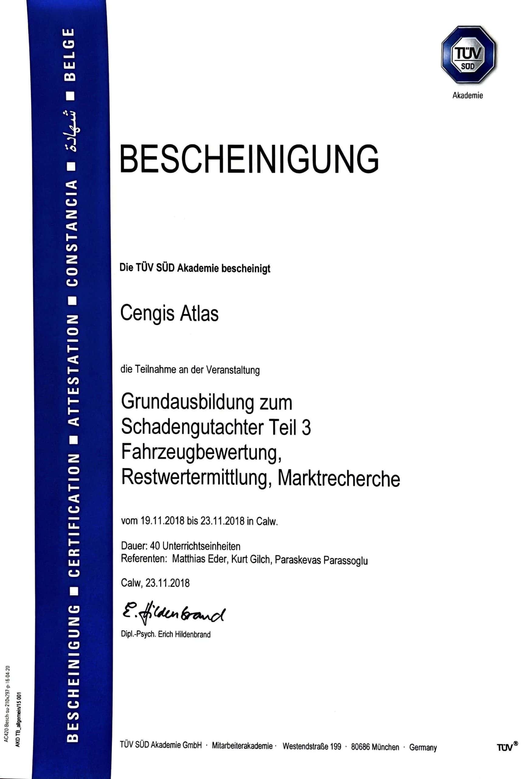 Schadensgutachter Teil 3