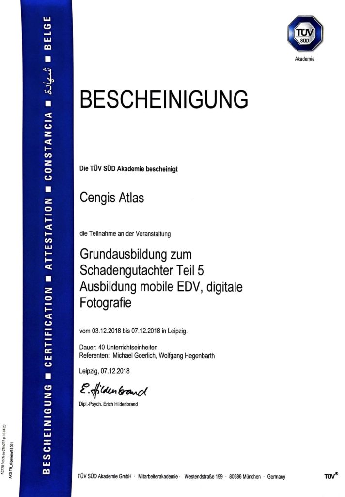 Zertifikat TÜV